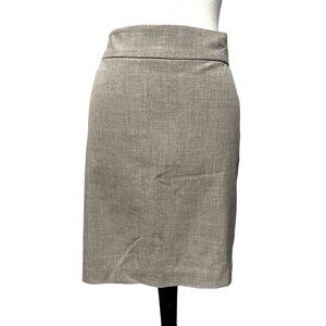 Banana Republic Mini Pencil Skirt Sz 10 (Medium) Beige Silky Lined with Back Sli